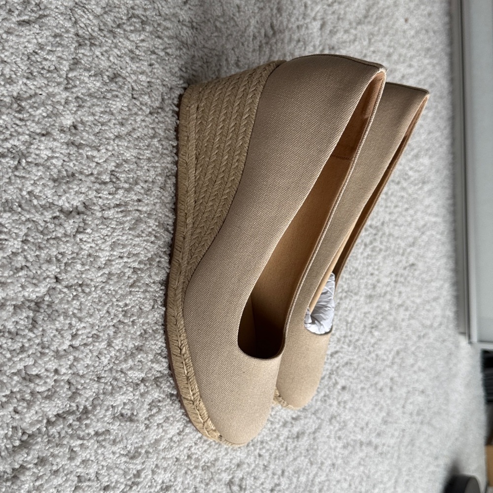 J. Crew Factory Tan Wedge Espadrilles Size 10 - Picture 9 of 9